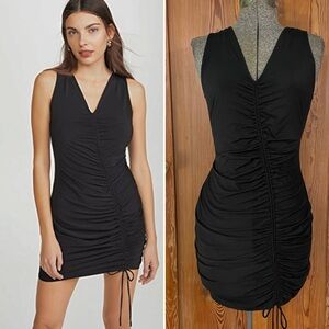 NWT RAMY BROOK  Shiloh Ruched
Bodycon Sexy Mini Little Black Dress - Size XS